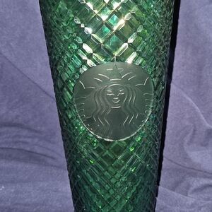 Starbucks Emerald Green Art Diamond Tumbler
